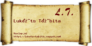 Lukáts Tábita névjegykártya
